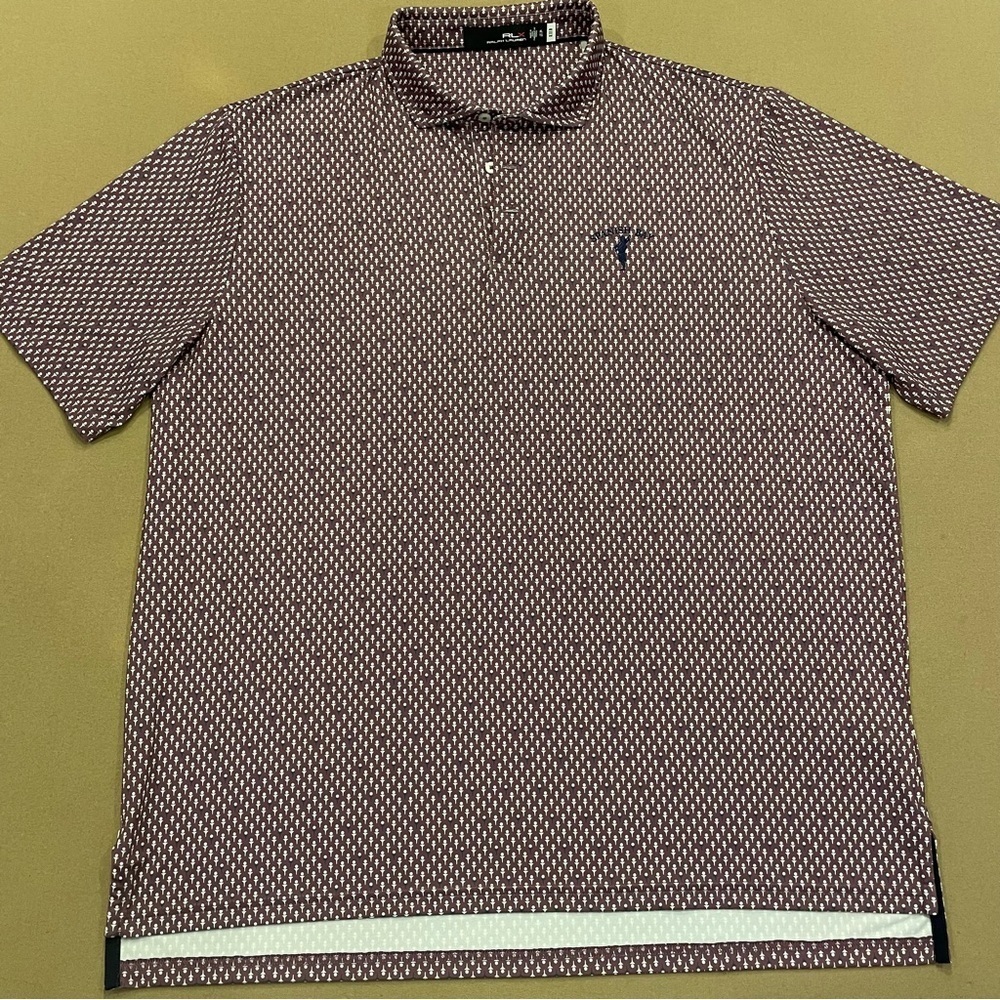 RLX Ralph Lauren Performance Golf Polo Golf Tee Spanish Bay Club Logo Size XL